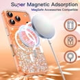 thumbnail image 4 of JETech Glitter Case for iPhone 17 Pro 6.3-Inch Compatible with MagSafe, Clear Cute Bling Sparkle for Women and Girls, Shiny Shockproof Magnetic Sparkly Phone Cover (Orange), 4 of 6