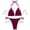 Red*, variant on RUTAYY Women's Bikini Sets Solid Color Swimwear Tankini Tops and Bottom Summer Swim Suit Classic Seaside Swimsuit
