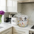 thumbnail image 4 of Pastoral Wild Flowers Pressure Cooker Cover Floral Leaves Plants Farmhouse Dust Cover for Kitchen Appliances with Top Handle & Storage Pockets, Fits 6 Quart Instant Pot, Air Fryer, Crock Pot, 4 of 9