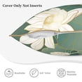 thumbnail image 3 of KLL Lotus Golden Line Decorative Throw Pillow Covers Velvet Soft for Couch Sofa Bedroom Living Room Outdoor (No pillow core)- 18"x18", 3 of 5