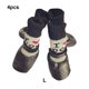 thumbnail image 5 of sweethay 4 Pieces Warm Pet Shoes Cotton Rain Snow Waterproof Anti-skidding Socks Set Good Elasticity Stocking Footwear Winter Red L amor negro L, 5 of 8