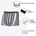 thumbnail image 3 of Goofa Black White Gray Mexican Blanket Serape Stripes Printed Men's Boxer Briefs Underwear, Moisture-Wicking Underwear, Trunk,Soft and Breathable Cotton Underwear-Medium, 3 of 5