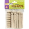 Woodcrafts Doll Pins and Stands, Natural, 10 Sets Per Pack