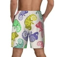 thumbnail image 2 of Lsque Mens Swim Trunks Cute Chameleons Pattern - Bathing Suit Compression Liner - Beach Swim Shorts Swimwear - (S-3XL) - Stretch Quick Dry -XX-Large, 2 of 9