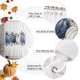 thumbnail image 5 of Shower Curtain 60"W x 72"L Thanksgiving Blue Fabric Shower Curtains Set with Hooks Water Repellent Bathroom Curtains Machine Washable Bathroom Accessories, 5 of 6