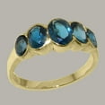 thumbnail image 2 of LBG British Made 14k Yellow GoldWomens Ring Natural London Blue Topaz Band Ring - 33 size options - Size 7.5, 2 of 6
