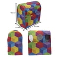 thumbnail image 4 of Cubes Stand Mixer Cover, Colorful Rainbow Inspired Composition of Like Motifs in Square Form, Kitchen Appliance Organizer Bag Cover with Pockets, 5 Quarts, Multicolor, by Ambesonne, 4 of 4