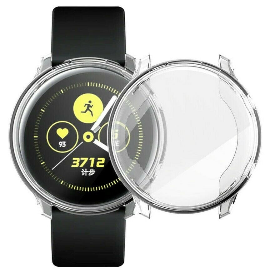 For Samsung Galaxy Watch Active 2 (44 mm) Case, Clear TPU Protective Cover Armor, Shock Adsorption, Drop Protection