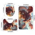 thumbnail image 2 of Bathroom Rugs Sets 3 Piece - Ferocious Dragon Fury Absorbent Non Slip Bath Mats, U-Shape Toilet Lid Cover, Contour Mat, Soft Washable Shower Mats Bath Rug Mat for Bathroom Tub Toilet, 2 of 7