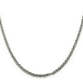 thumbnail image 2 of Primal Silver Sterling Silver Solid 3.25mm Antiqued Square Spiga Chain, 2 of 4