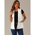 thumbnail image 2 of DARING DIVA Women Functional Pockets Drawstring Waist Cargo Vest M White, 2 of 6