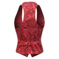 thumbnail image 4 of MixMatchy Women's Economy Dressy 3 Button Versatile Racerback Tuxedo Suit Vest Waistcoat, 4 of 5