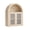OAK, variant on Floating Shelf with Black Glass, for kitchens, Medicine Cabinet with Arched Top, Bathroom Wall