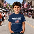 thumbnail image 2 of Bainana Boys' American Flag Tee Shirts Short Sleeve Graphic Tops Kids Crew Neck 250 Years Of Freedom Celebration Tees For 4Th Of July Size 10-11 Years Navy, 2 of 4