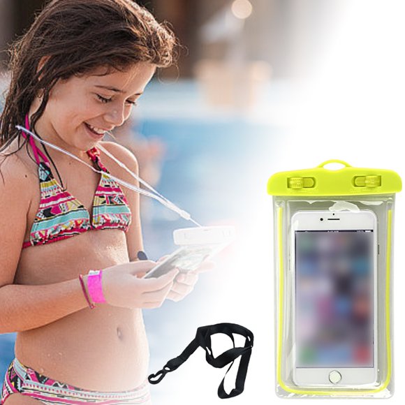 Teléfono para actividades al aire libre, acampadas, playa y piscina con tira luminosa. Función de localización para teléfonos de menos de 6 pulgadas.