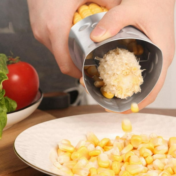 Stainless Corn Thresher/Sheller, Handheld Kitchen Tool for Removing Corn Kernel, Corn Kernel/Cob