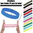 thumbnail image 2 of 12Pcs 12 Colors Rubber String Hat Band Overlay Hat Band for Hat Accessories Mixed Color 40mm Inner Diameter: 180mm 1pc/color, 2 of 6