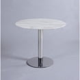 thumbnail image 3 of Chintaly Imports NOEMI-DT-B Noemi Round Pedestal Dining Table, Stainless Steel, 3 of 3