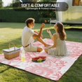 thumbnail image 5 of Fsddascl Pink Coral Outdoor Rug for Patio/Deck/Porch, Non-Slip Large Area Rug 5 x 8 Ft, Coastal Nautical Ocean Starfish Conch Indoor Outdoor Rugs Washable Area Rugs, Reversible Camping Rug Carpet, 5 of 5