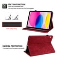 thumbnail image 4 of Dteck Smart Folio Case for Apple iPad (10th generation), Embossed Butterfly PU Leather Flip Stand Cover with Card Slots Pencil Holder Auto Wake Sleep Case for iPad 10th Gen 10.9" 2022,Red, 4 of 6