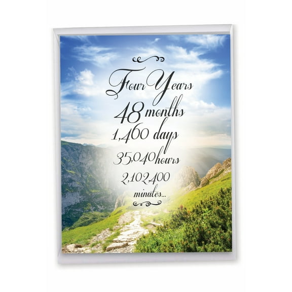 1 Large Recovery Sobriety Greeting Card (8.5 x 11 Inch) - Time Count Milestones 4 J9434AAG-US