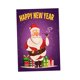 thumbnail image 1 of Bandera de jardín al aire libre de doble cara con diseño de Papá Noel, bandera de temporada para festivales festivos Fumando santa, 1 of 7