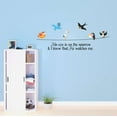 thumbnail image 2 of Holiday Gift Children His eye is on the Sparrow Beautiful Cartoon Wall Decal Decoration Happy Birds sitting on a Wire Kids Room Decor Lasts Years and Easily Removable - Size: 45 in x 19 in, 2 of 3
