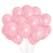 Baby Pink Balloons - 12 Inch Latex Balloons - 12 Pack