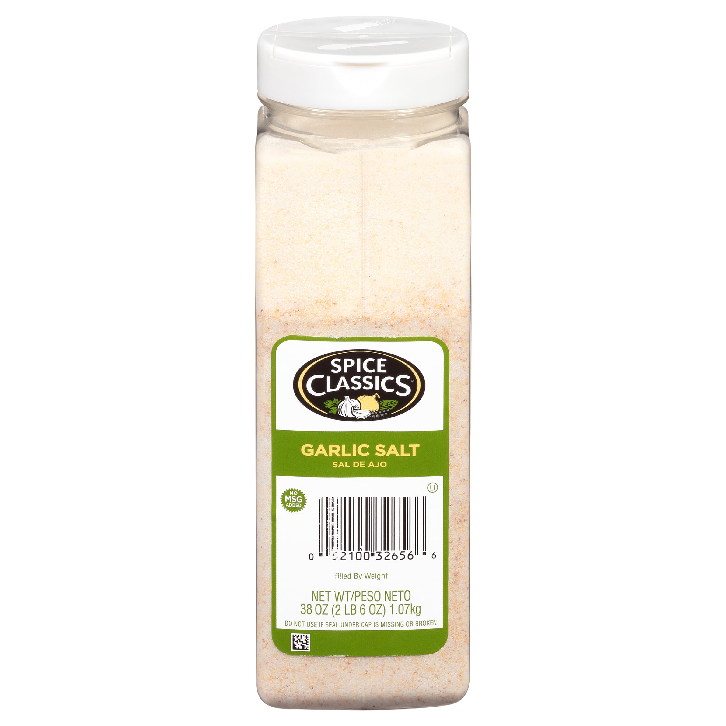 6 PACKS : Spice Classics Garlic Salt - 38 oz. container, 6 per case