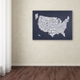 thumbnail image 3 of Trademark Art 'SLATE-USA States Text Map' Canvas Art by Michael Tompsett, 3 of 3