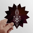 thumbnail image 1 of Universe Alien Symbol Totem Pattern Sun Vinyl Sticker Luggage Graffiti Flower Decal, 1 of 3