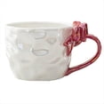 thumbnail image 2 of de Cerámica con Lazo Romántico, Tazas para Café y Leche, Tazas para Niña, Tazas de Postre con Asa, de Té Roja., 2 of 5