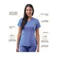 thumbnail image 3 of Adar Pro Scrubs For Women - Tailored Peplum Scrub Top, 3 of 7