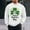 White, variant on QUNYINEY Casual Sweatshirt Men Crew Neck St Patricks Day Long Sleeve Green Tops Drop Shoulder Loose Pullover Sweatshirts