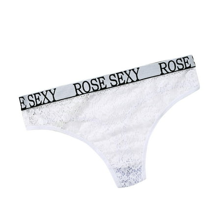 

WANYNG New Hot For Women Hollow-out Seeing Through Letter Print Low Waist Skinny Short Panties Exotic Lingerie for Women Dominant Xmas Lingerie for Women plus