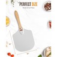 thumbnail image 5 of SUSWIM Aluminum Pizza Peel 12" x 14" with Foldable Wooden Handle, 23.6" Long Turning Spatula, Pizza Paddle, Pizza Spatula Paddle, Aluminum Metal Pizza Peel 12 Inch, Pizza Accessories, 5 of 6