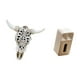 thumbnail image 5 of Escultura de cabeza de toro tribal para colgar en la pared, rectangular, multiusos, para cubrir cajas de pañuelos, ideal para decoración de oficinas,, 5 of 8