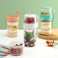 thumbnail image 7 of Steadline Stackable Double Layer Salad Meal Prep Container - 310ml+760ml Portable Food Cup with Built-in Fork and Dressing Compartment for Office Lunch, 7 of 7
