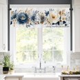 thumbnail image 2 of Rod Pocket Polyester kitchen Curtain Valances for Windows Floral Design For Indoor Living Room Bedroom Kitchen Decoration 54x18 inch, 2 of 5