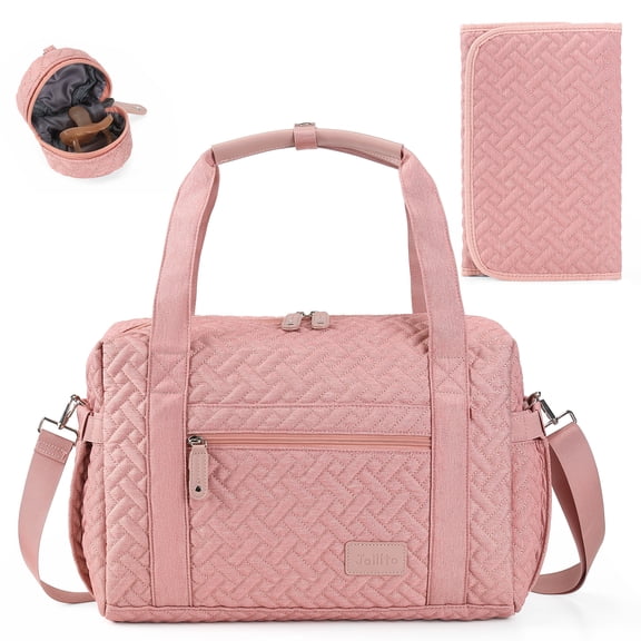 JOLLITO Diaper Bag Tote, Large Capacity Hospital Bags For Labor Delivery,Travel Baby Diaper Bags With Changing Pad & Pacifier Case for Mom and Dad,Lightweight Maternity Baby Bag,Newborn Essentials