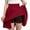Wine, variant on DJskiyers Women's Casual Midi Skort Basic A Line Skirt Knee Length Loose Fit Skort Flared Pleated Skirt Mini Skater Skirt with Shorts