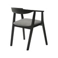 thumbnail image 3 of Westmont Santana 5 Piece Black Wood Dining Table Set with Charcoal Fabric, 3 of 6