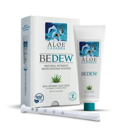 Aloe Cadabra BEDEW Organic Intimate Vaginal Moisturizer System for Vaginal Dryness, Menopause, pH Balanced Long-Lasting, Water Based Personal Comfort with 2 Screw-on Applicators, 2.9 Ounce