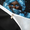 thumbnail image 4 of Castle Fairy Glam Black Woman Duvet Cover King,Bling Starry Sky Print King Bedding,Blue Silver,Black Reversible,1 Duvet Cover and 2 Pillowcases, 4 of 6