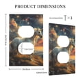 thumbnail image 3 of Disketp Starry Sky White Horse Decorative Light Switch or Outlet Wall Plate with Safety Cover-Style S, 3 of 6