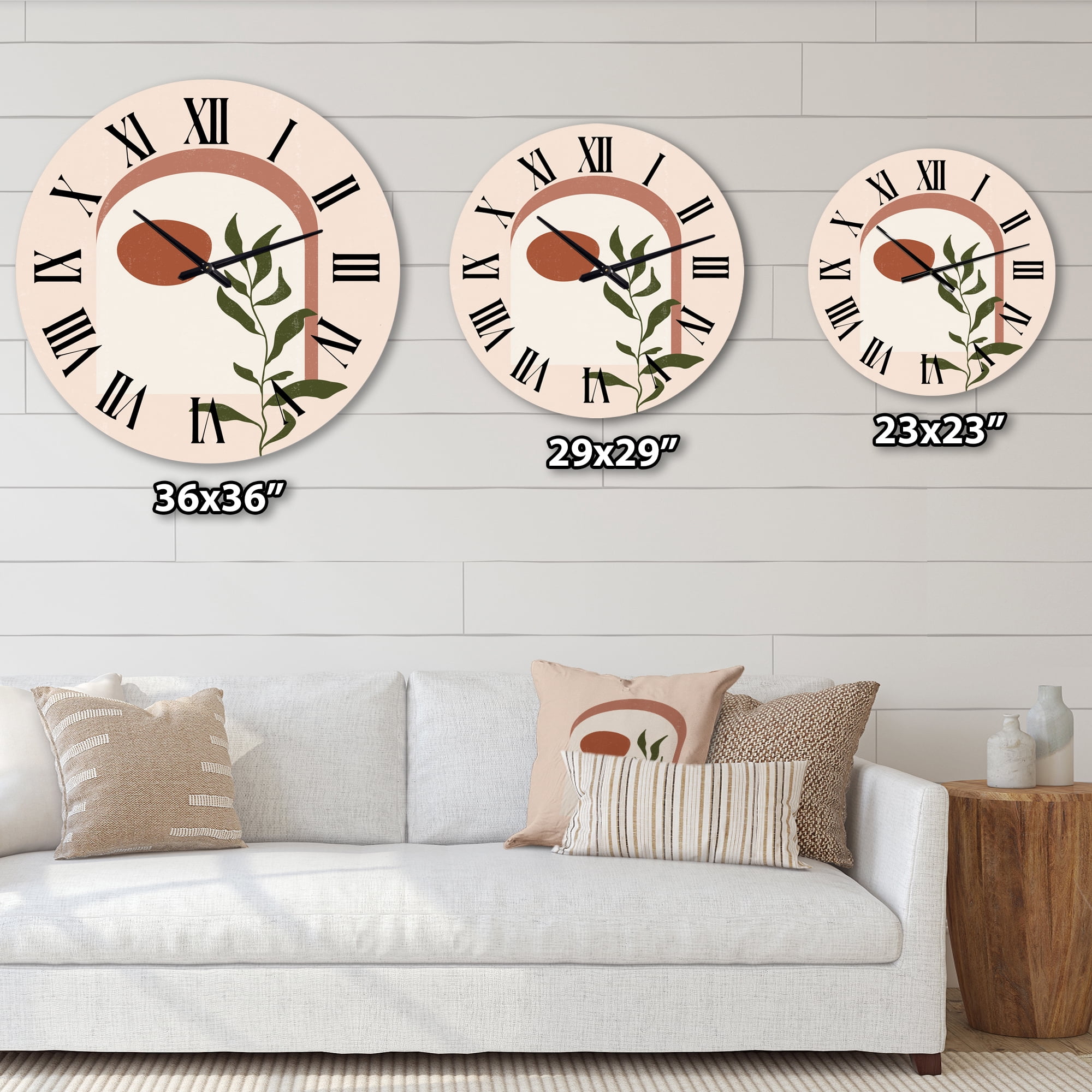 Designart 1 in Modern,Contemporary Wall Clock
