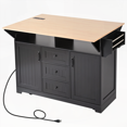 thumbnail image 2 of [Quality & Storage] Brand Kitchen Island - 2 Drop Leaves & 3 Deep Drawers, Quality Craftsmanship, 2 of 25