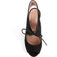 thumbnail image 5 of Women's Ankle Strap Faux Suede Open Toe Lace-up High Heels, 5 of 8