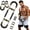 Black and gold, variant on Adjustable Twister Arm Exerciser - Spring Workout Bar for Forearm, Triceps & Chest Strengthening, Portable Home Gym Fitness Equipment for Men & Women