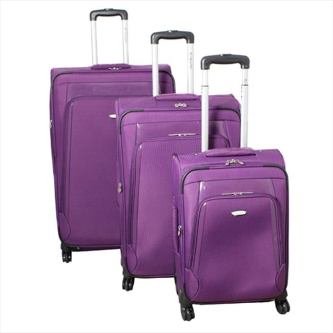 Dejuno DJ-696-PURPLE Alliance Expandable Spinner Luggage Set, Purple ...